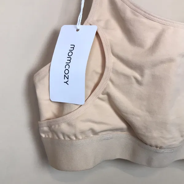 NWT MomCozy Milk Pumping Bra Nude Adjustable Post Maternity - Image 6