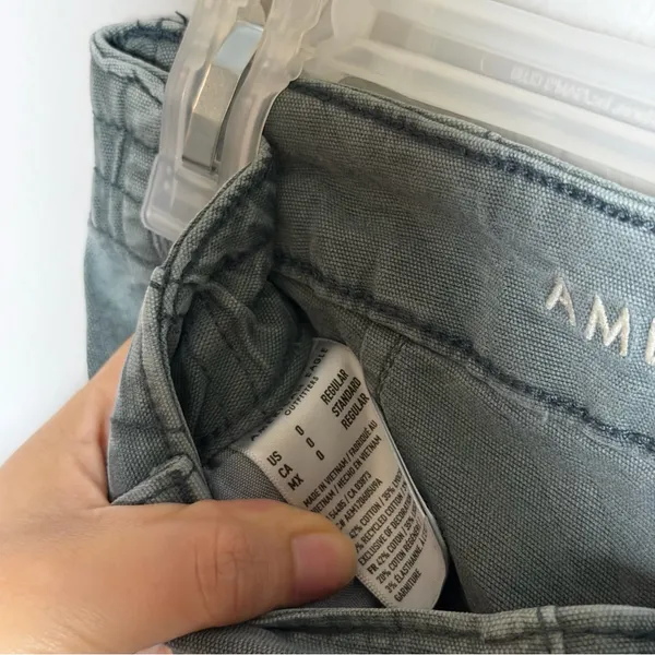 American Eagle‎ Outfitters Women Gray/Green Cargo Stretch Pants size 0 - Image 5
