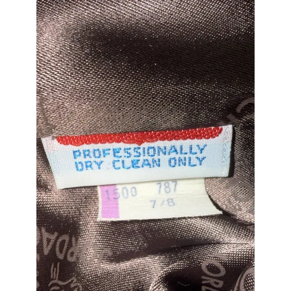 Vintage Jordache Brown Faux Fur Coat jacket Leopard Print Size 7/8 - Image 8