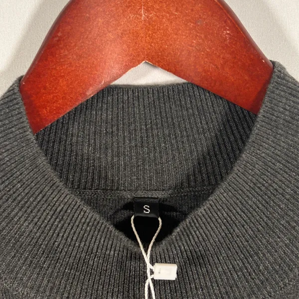 Arach Cloz Cozy Cloud Minimalist Mock Neck Knit Sweater Charcoal Gray Small‎ NWT - Image 5