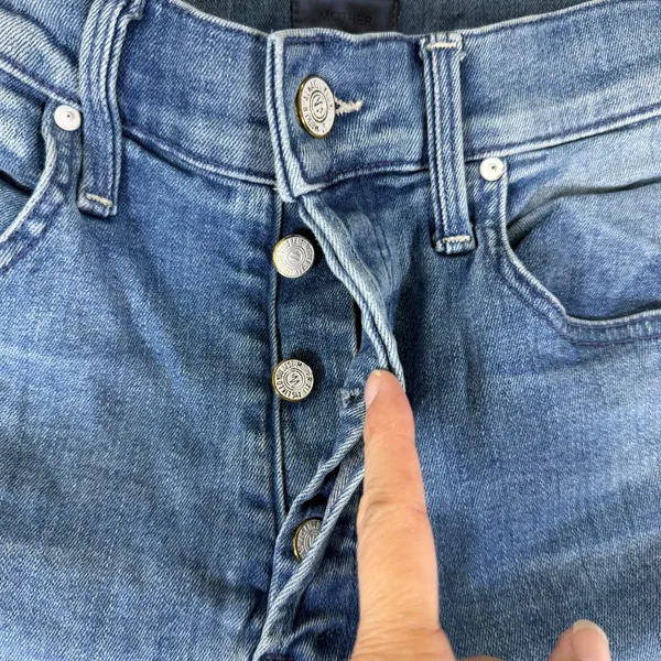 Mother Denim Blue High Rise Button Fly Slim Straight Leg Jeans Size 27 - Image 6