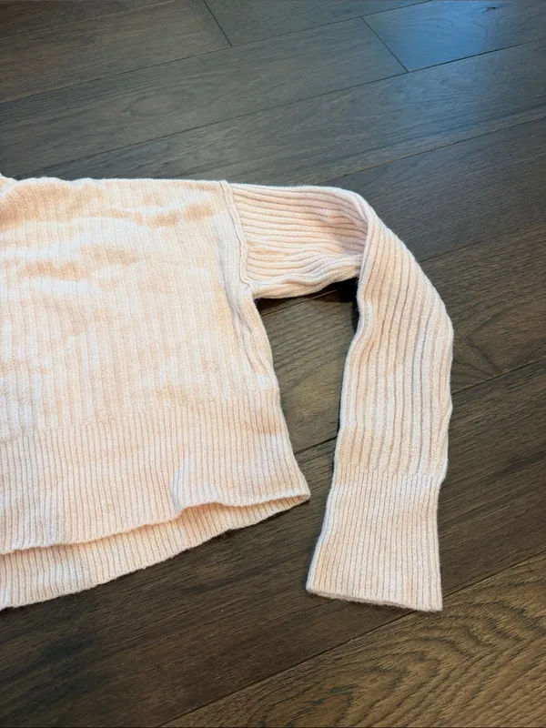 Offline by Aerie Cropped Ribbed Hoodie in Pink Size XS - C33-045 - Image 5