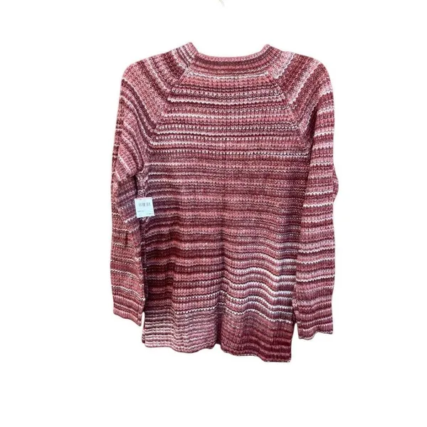 a.n.a pullover Mock Sweater Sz L Rust/White/Brown NWT - Image 2