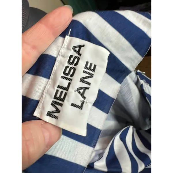 dress knit striped blue white - Image 8