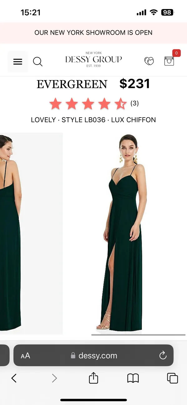 Bridesmaid/Formal Dress Green Size 10 - Image 3