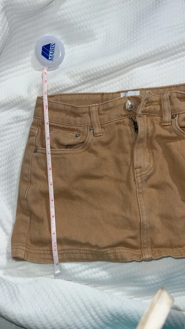 Princess Polly Denim Brown Mini Skirt - Image 5