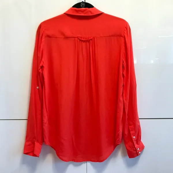 Anthropologie Maeve Orange Collared Blouse - Image 4