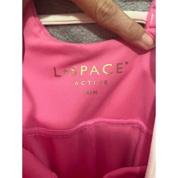L’Space Ace Jumpsuit Women’s Medium Pink Cutout Strappy One Piece Activewear - Image 5