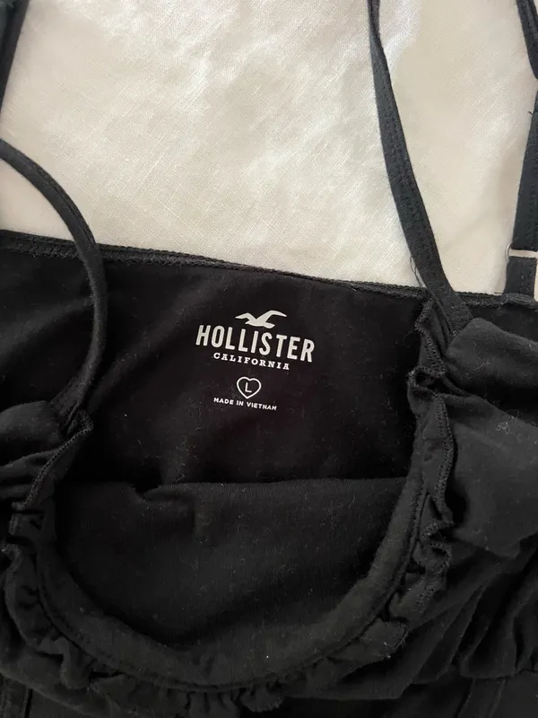Black Hollister corset crop tank top - Image 4