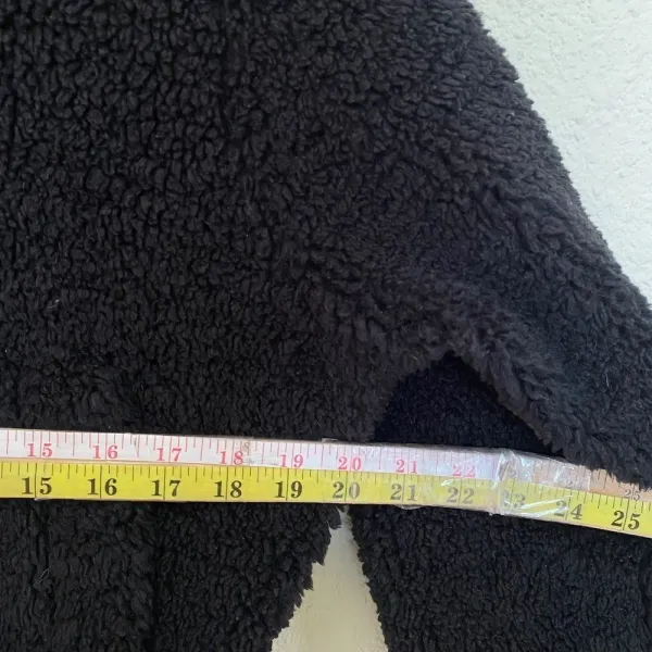 Lululemon Textured Fleece 1/2‎ Zip Black size 4 sherpa hooded - Image 10