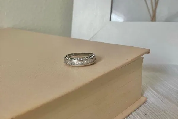 925 Channel Set Pave Silver Diamond Ring Vintage “Liene” Round Band Classic Mens Jewelry - Image 5