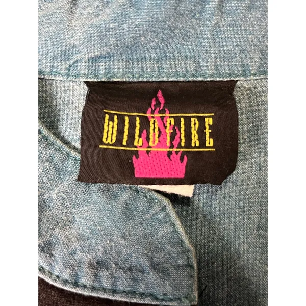 Vintage Y2K Western Embroidered Cropped Denim Jacket Rodeo Cowgirl - Image 5
