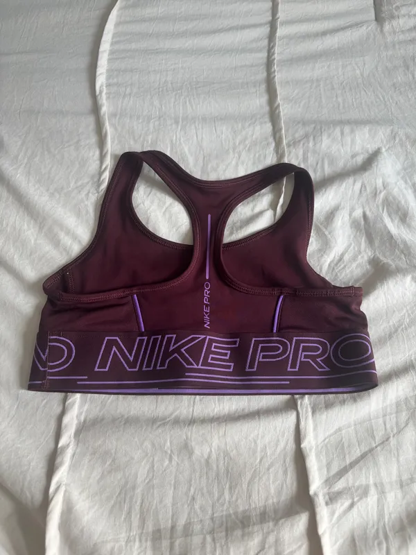 Purple/Burgendy Nike Pro Sports Bra - Image 2