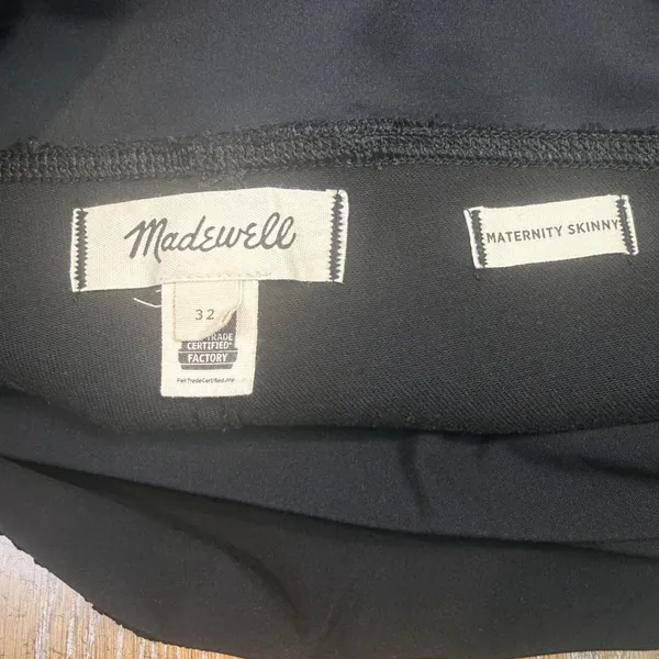 Madewell Maternity Skinny Jeans Over-the-Belly Black‎ Size 32 - Image 7