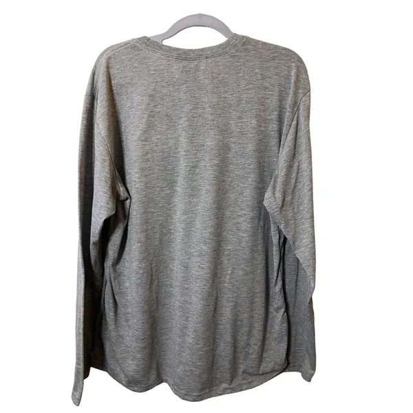 Gildan shirt Womens L Long Sleeve Grey Cheer mom - flawed - Image 6
