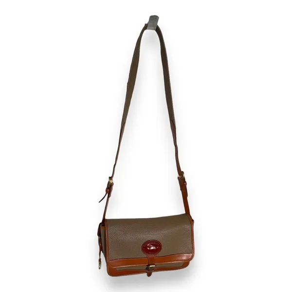 Dooney & Bourke Taupe Brown Purse Handbag Tote All Weather Leather USA‎ Vintage - Image 4