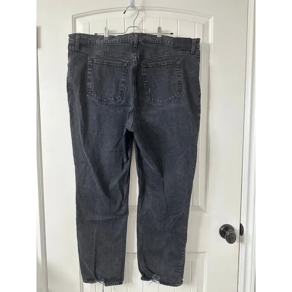 Abercrombie & Fitch The 90's Straight Ultra High Rise Black‎ Jeans Size 35 - Image 2