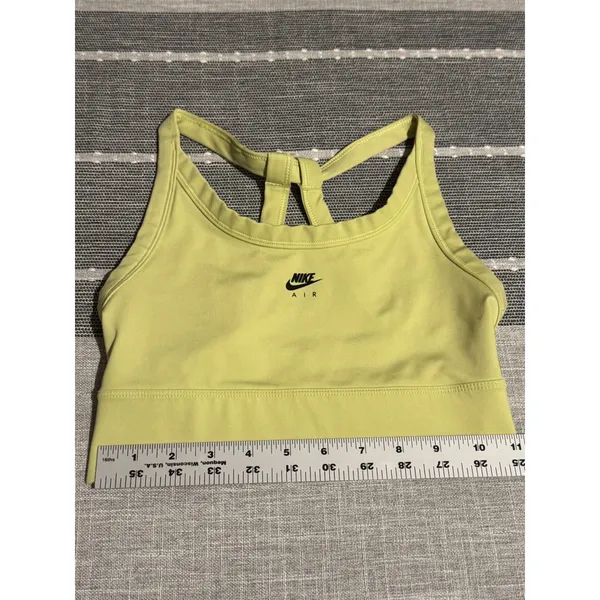 Nike‎ Air Sport Bra Light Yellow Racerback Athletic XS - Image 3