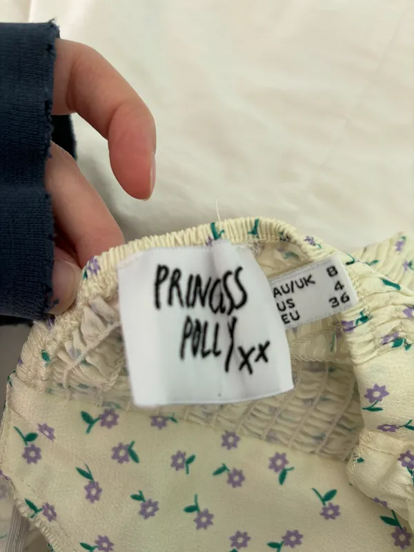 Princess Polly Yellow Crop Corset Top Floral - Image 3