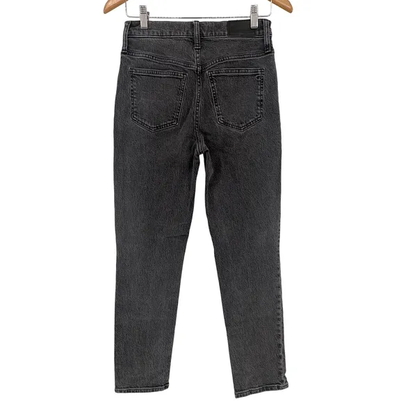 Madewell The Perfect‎ Vintage Jean Womens 25 Black High Rise Straight Leg Denim - Image 4