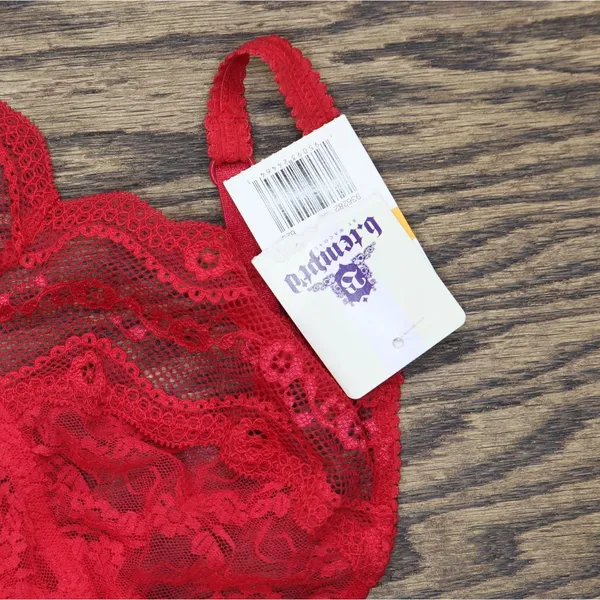 NWT B.tempt'd By Wacoal Womens Lace Kiss Bodysuit 936282 Red S - Image 6