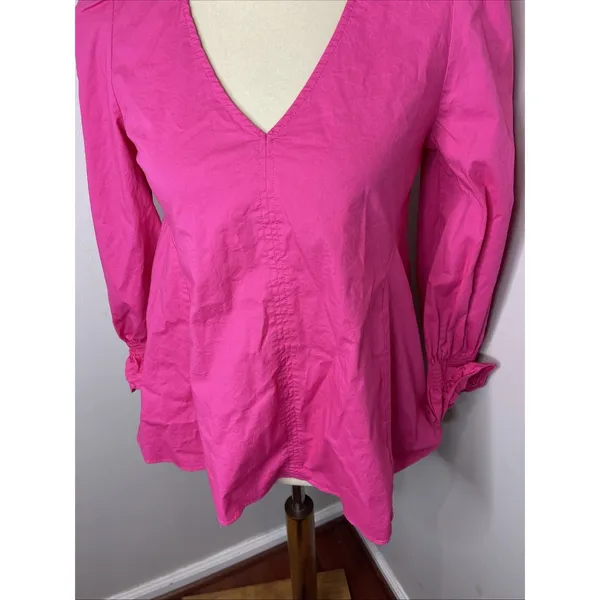 Tuckernuck Pomander Place Easton Blouse Hot Pink‎ Size Small - Image 9