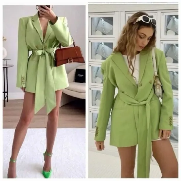 ✨Zara Pistachio Green Multi-Ways Sz XS Blazer✨ - Image 5