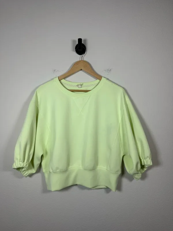 FP Movement Lead The Pack Layer Cropped Sweatshirt Neon Green S - Image 6