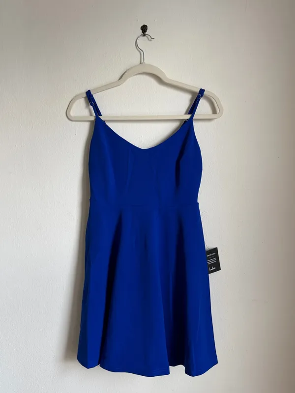 NWT Lulus Do You Wanna Dance? Royal Blue Skater Dress - Image 2