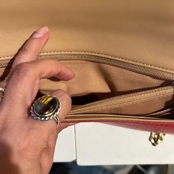 Nordstrom red Crossbody purse clutch - Image 7
