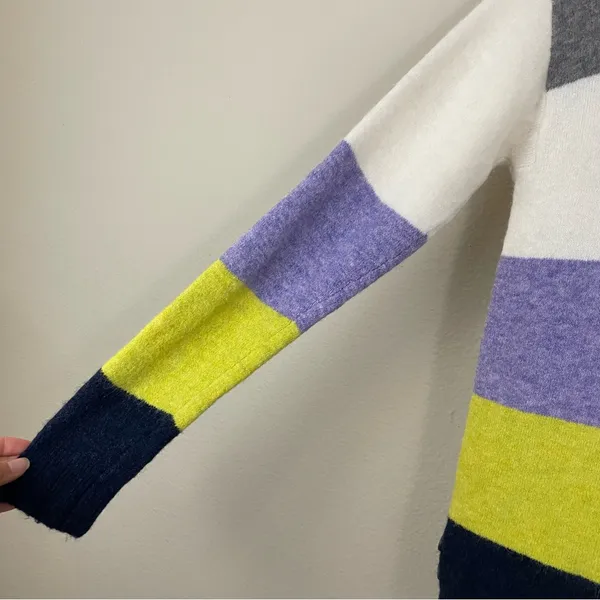 White Stuff Striped‎ Crewneck Alpaca Wool Blend Sweater Size 6 - Image 4