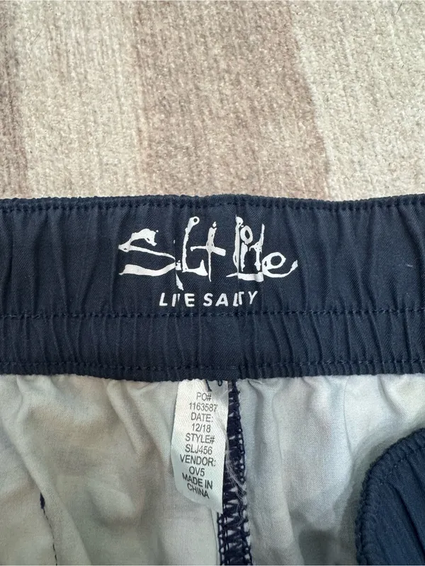 Salt Life Women's Nautical Print Swim Coverup Shorts - Teal, Navy, Cream - Image 3