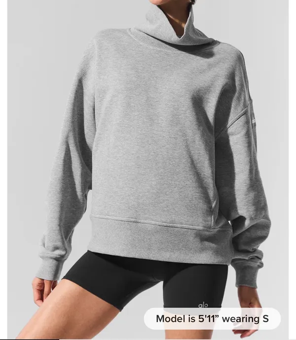 Hazy Mock Neck Alo Yoga Pullover - Image 5