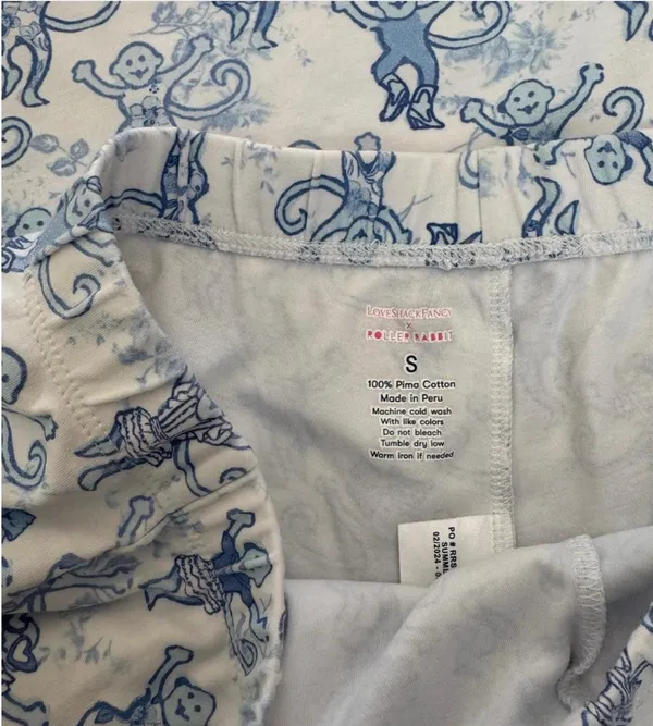 Roller Rabbit Love Shack Fancy Pajamas Collab Monkey Bow  - Image 7