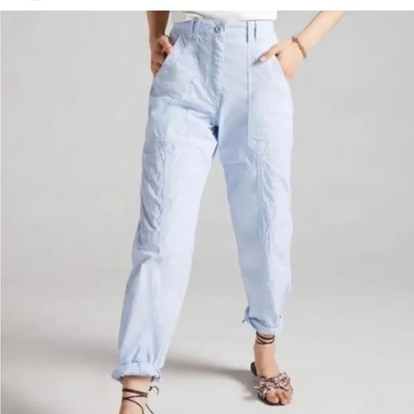 ANTHROPOLOGIE Maeve Tapered Pants Women’s size 10 Summer Iris Blue - Image 4