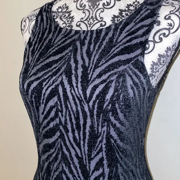 Free People Movement Zebra Print Chenille Textured Drop Waist Mini Dress Si… - Image 10