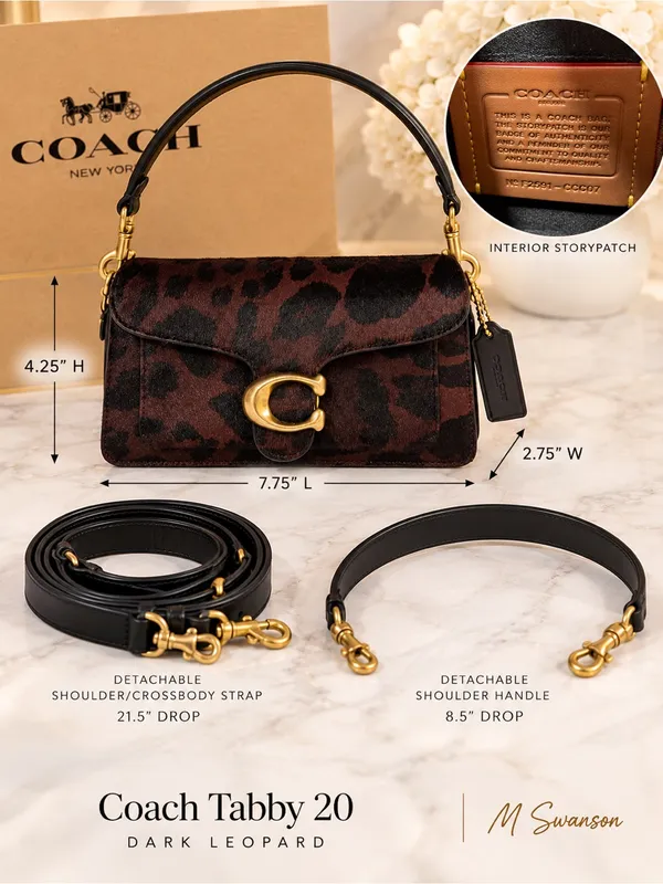 NEW Coach Tabby 20 Dark Leopard Haircalf Bag CCC07 NWT - Image 5