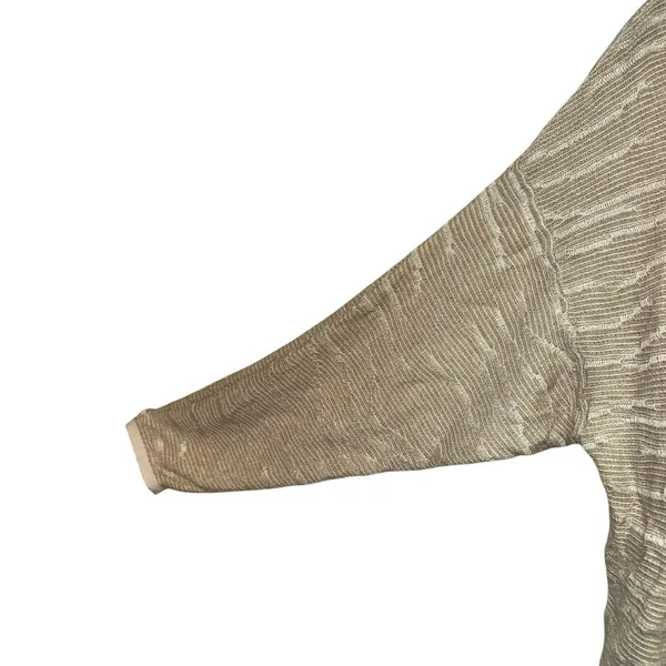 Pure‎ Jill Beige Textured Linen Blend Pullover Sweater Top Medium Tan - Image 2