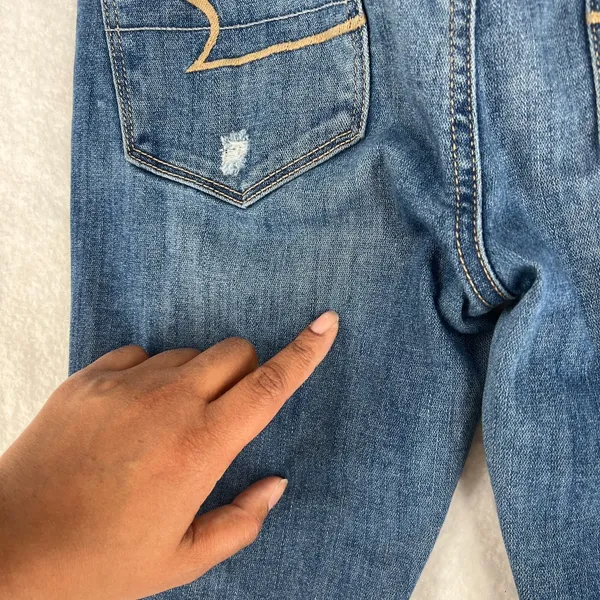 American Eagle Outfitters High Rise Jegging Jeans Womens 4 Blue Denim Distressed - Image 15