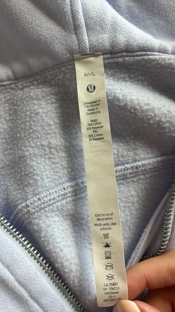Lululemon Scuba Half-Zip Oversized Hoodie Light Blue/Periwinkle - Image 4