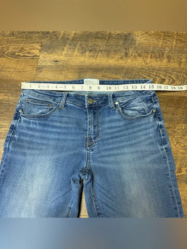 BKE Payton Straight Jeans Womens 29x32 Distressed Stretch Blue Denim - Image 4