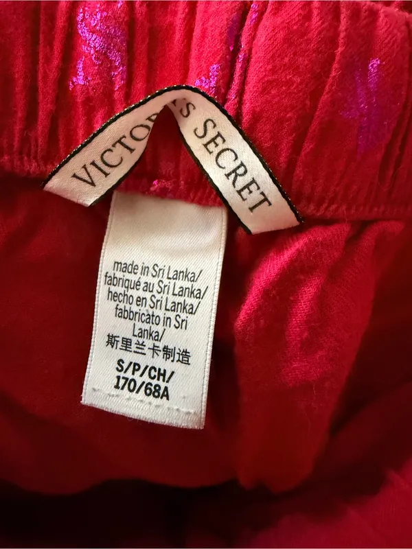 Victoria's Secret Hot Pink Pajama Pants with Light Pink Drawstring - Image 2
