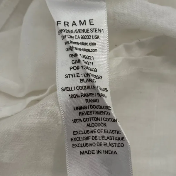 Frame Strapless‎ Summer Midi Dress Size S White Cottagecore - Image 5