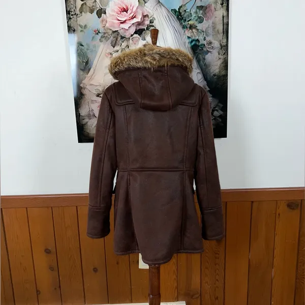 Gorgeous Marc New York Coyote Fur Trim Toggle Coat! - Image 7