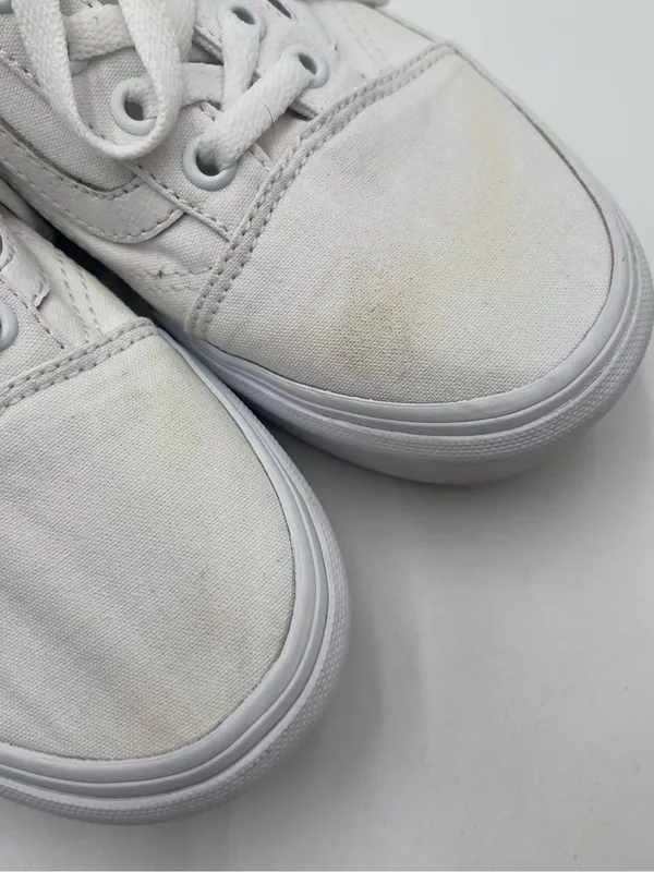 VANS Old Skool Platform White Shoes Women’s Size 7 Unisex Skate Sneakers Casual - Image 7