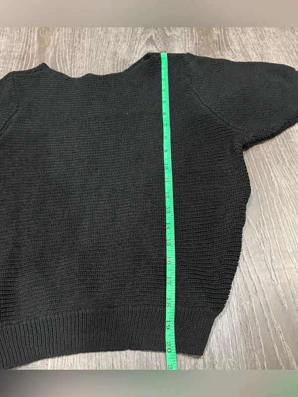 Halara Black Knit Short Sleeve Sweater - Image 5