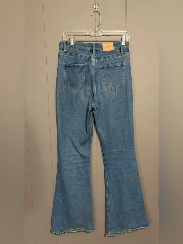 MOTEL ROCKS High-Rise Flare Blue Jeans - Image 3