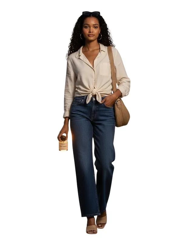 J.Crew High Rise Vintage Straight Crop Jeans Dark Wash Stretch Denim Women’s 31 - Image 3