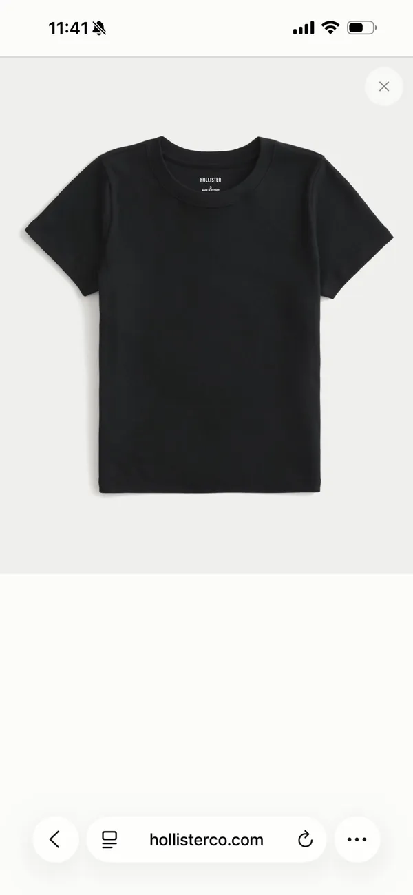 Hollister 100% Cotton Crew Baby Tee - Image 2