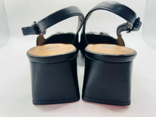 Nordstrom Rack Nordstrom Horsebit Slingback Heels Black Pointed Toe Quiet Luxury Preppy 8M - Image 8